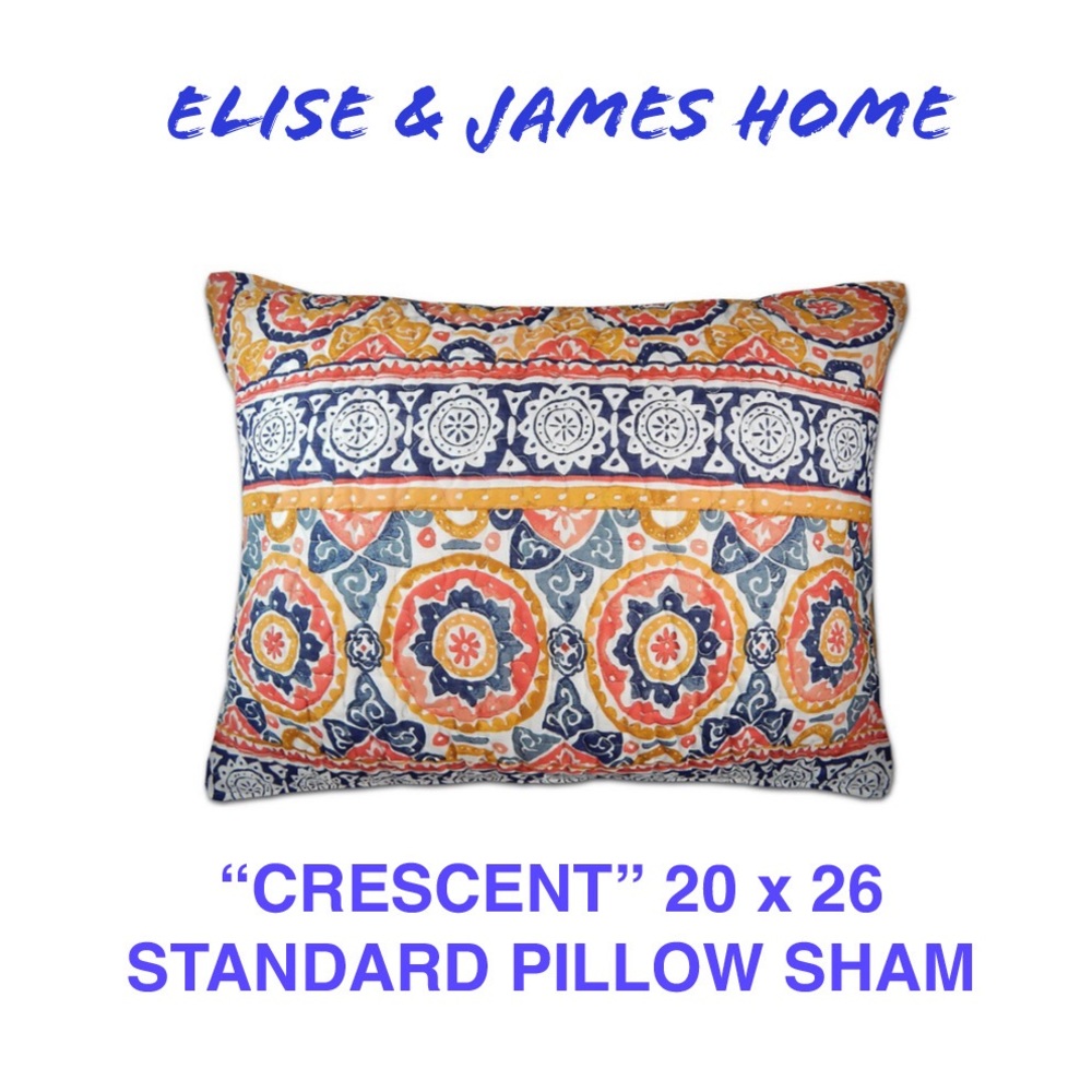 ELISE & JAMES “CRESCENT” STANDARD PILLOW SHAM NWT